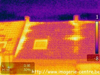 Thermographie de toiture, brut de capteur