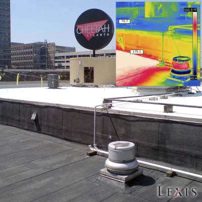 Vision thermique de toits plats