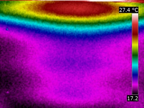 Analyse thermographique d'écarts horizontaux entre isolants