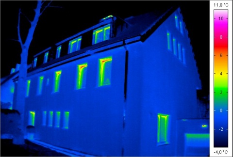 Thermografie van een huis