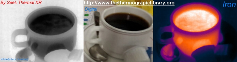 Thermographie d'une tasse de café