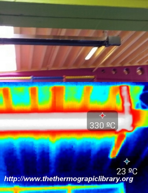 Image thermique d'un modèle industriel de plafond de ventilo-convecteur