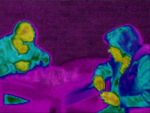 Imagerie thermique d'une partie d'échec