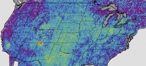 Thermographie d'étude des émanations de méthane aux USA