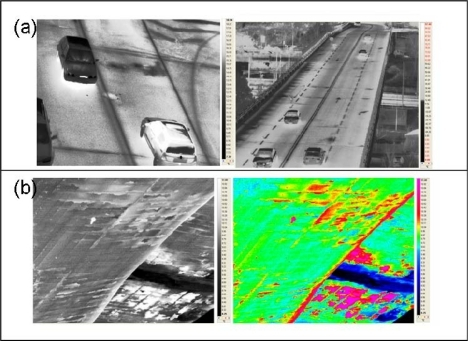 Caméra de thermographie FLIR SC7000 placée sur un mat à 40 mètres de haut pour surveiller le trafic automobile