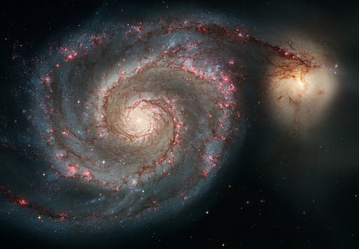 Galaxie NGC5194 - Crédits NASA/ESA/Wikipedia