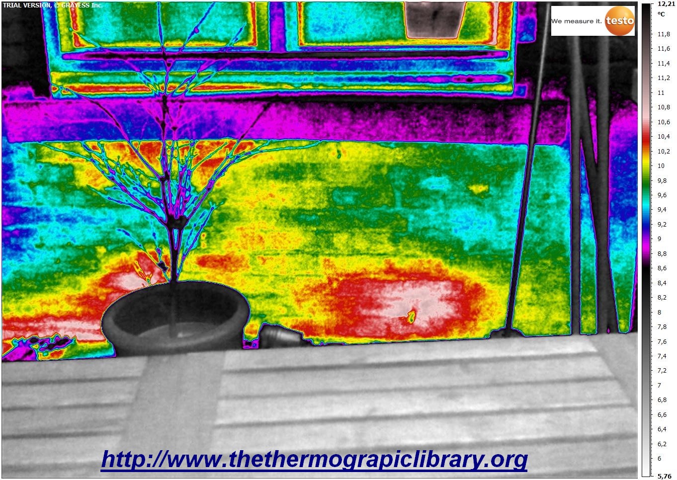 thermographie mur avec isolant mince
