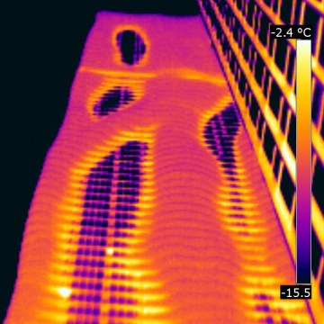 Vue thermographique de l'Aqua Tower, Chicago Illinois, USA