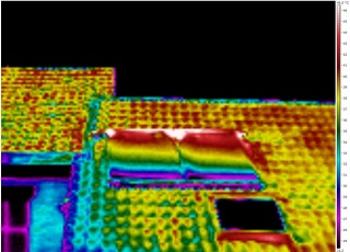 Imagerie infrarouge de panneaux solaires thermiques