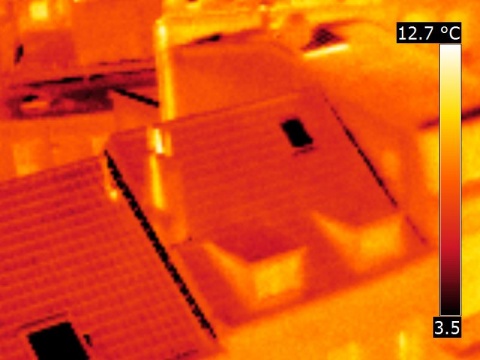 Thermographie de toits bruxellois