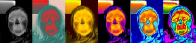 Palettes de couleurs artificielles pour la thermographie, ici FLIR